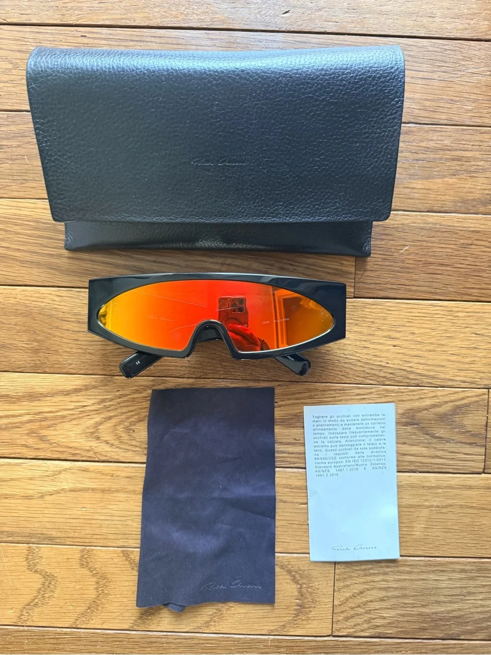 Rick Owens Gene Sunglasses Black Pink Color